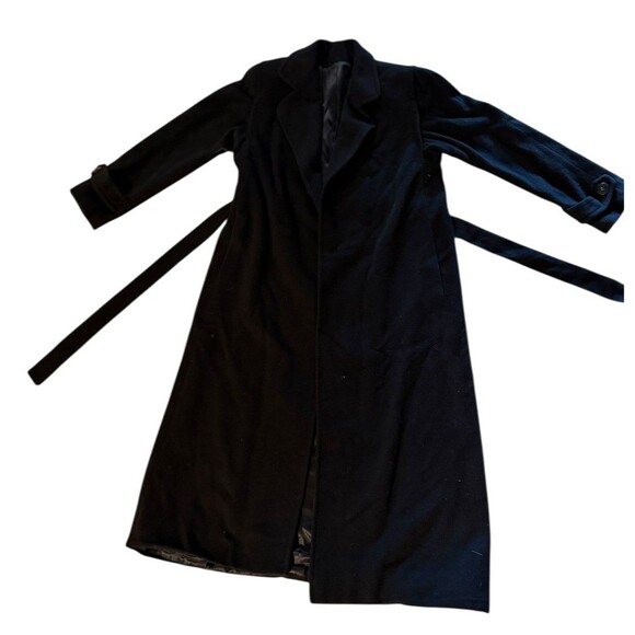 Woman’s Vintage Ed Mitchell of Westport CT 100% Black Cashmere Coat Made in USA - Picture 6 of 11